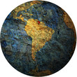 guyana flag on globe map
