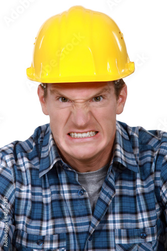 Photo: Angry builder Angry builder