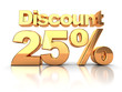 Discount 25 percent