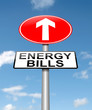 Energy bills concept.
