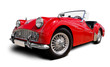 CABRIOLET ROUGE AVEC OMBRE PORTEE