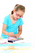 Schoolgirl painting