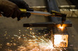 Mobile gas cutting on steel profile