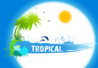 Tropical abstract background. Vector