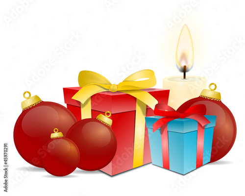 Geschenke Weihnachten on Weihnachten Geschenke Kerze Kugeln Jisign 45970291 Ver
