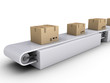 Shipping of boxes on conveyor