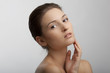 portrait of a beautiful girl with perfect skin