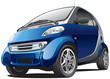blue subcompact car