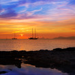 Foto: colorful sunset of Ibiza view from formentera colorful sunset of Ibiza view from formentera