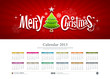 Calendar 2013 Merry christmas background, vector