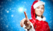 Portrait of girl wearing santa claus clothes