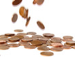 Falling coins