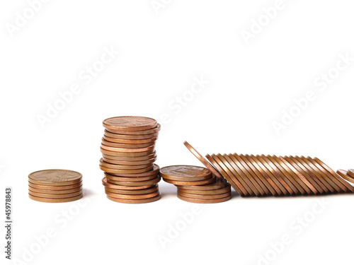 Photo: Three stacks of coins 3 Three stacks of coins 3