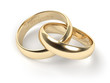 Wedding rings, engraved