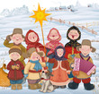 Vektor: Christmastide in Russia Christmastide in Russia