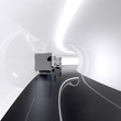 Futuristic architecture space round corridor like sci-fi indoor