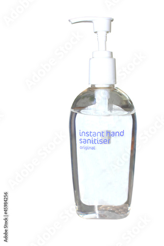 Photo: Pump bottle liquid handwash isolated Pump bottle liquid handwash isolated