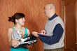 Woman buys home appliances