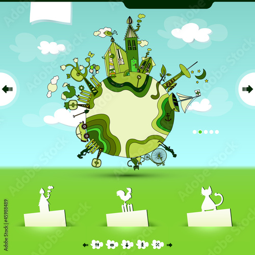 Vector: website template for company dealing with children's stuff website template for company dealing with children's stuff