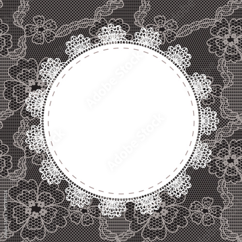 Vector: Elegant doily on lace gentle background for scrapbooks Elegant doily on lace gentle background for scrapbooks