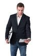 Businessman looking at tablet pc