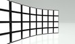 White screen video wall of many cubes