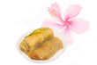 dessert with flower