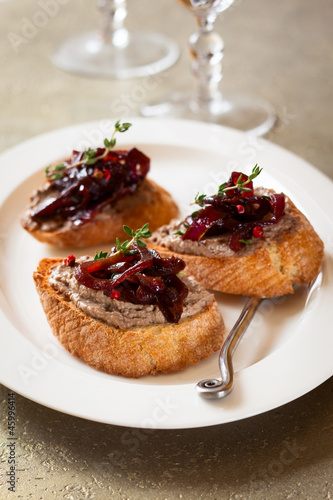 Photo: Canapes with chicken liver pate Canapes with chicken liver pate