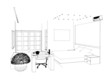 Photo: Graphic sketch an bedroom Graphic sketch an bedroom