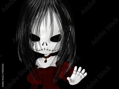 Illustration: Halloween Goth Girl Halloween Goth Girl
