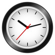 Modern wall clock isolated on white background