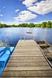 Dock On Lake In Summer Cottage...