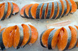 Fresh salmon on ice