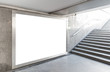 Blank billboard in  hall