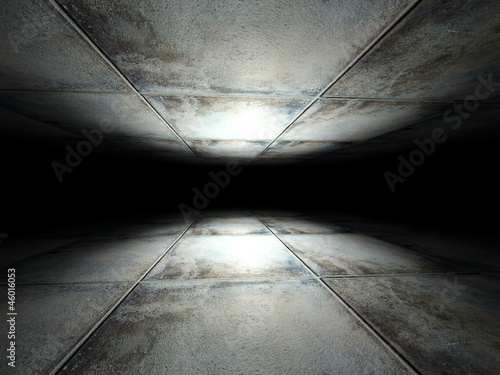 Illustration: Floor and ceiling made of grunge tiles background texture Floor and ceiling made of grunge tiles background texture