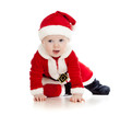 crawling Santa Claus baby boy