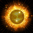 gold disco ball starburst