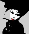 Illustration: portret kobiety portret kobiety