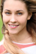 Portrait of beautiful girl with attractive smile