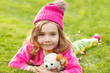 Girl in pink hat