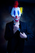 clown in jacket