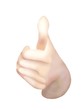 Front View of Thumbs Up for Like Signals