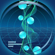 Dark blue scientific background