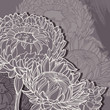 vector background with vintage chrysanthemums