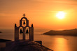 Santorini Griechenland Sonnenuntergang mit Kirchturm IV