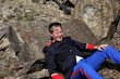 Yankee Soldat in einem Steinbruch