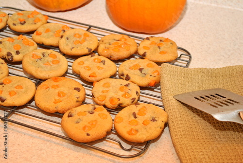 Photo: Homemade Halloween Cookies Cooling Homemade Halloween Cookies Cooling