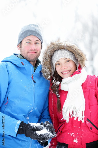 Photo: Couple in winter portrait Couple in winter portrait