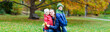 Family at autumn park