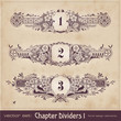 retro floral chapter dividers (series)